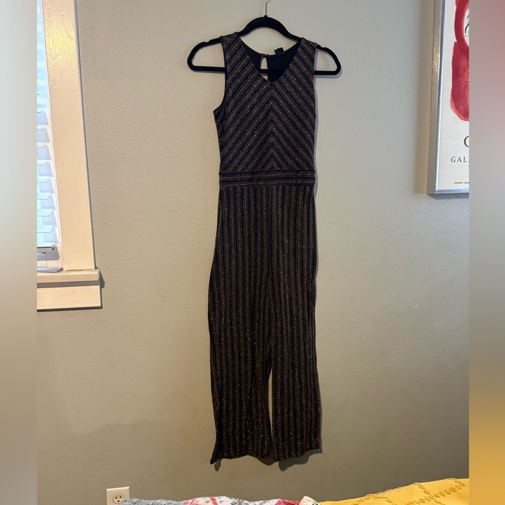 Elegant Black and Gold Jumpsuit